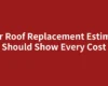 Your Roof Replacement Estimate Should Show Every Cost