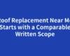Roof Replacement Near Me Starts with a Comparable Written Scope